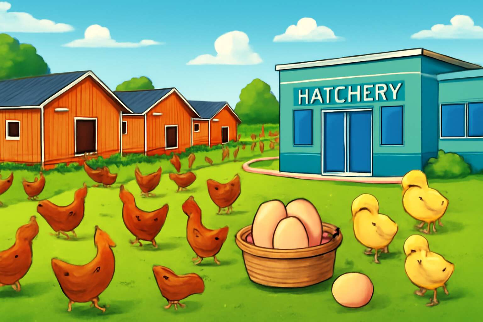 poultry farm and hatchery