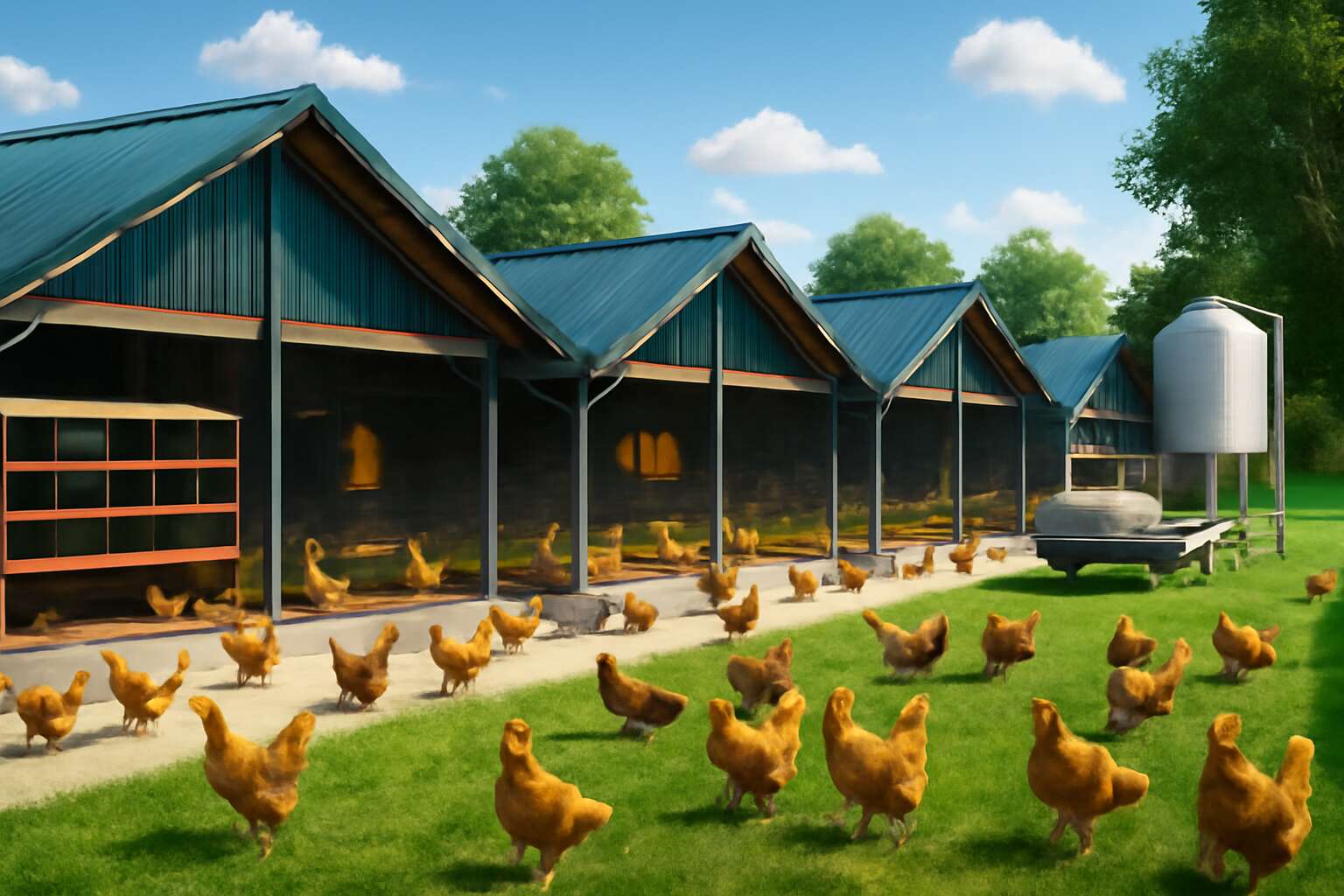 chicken farm 3d