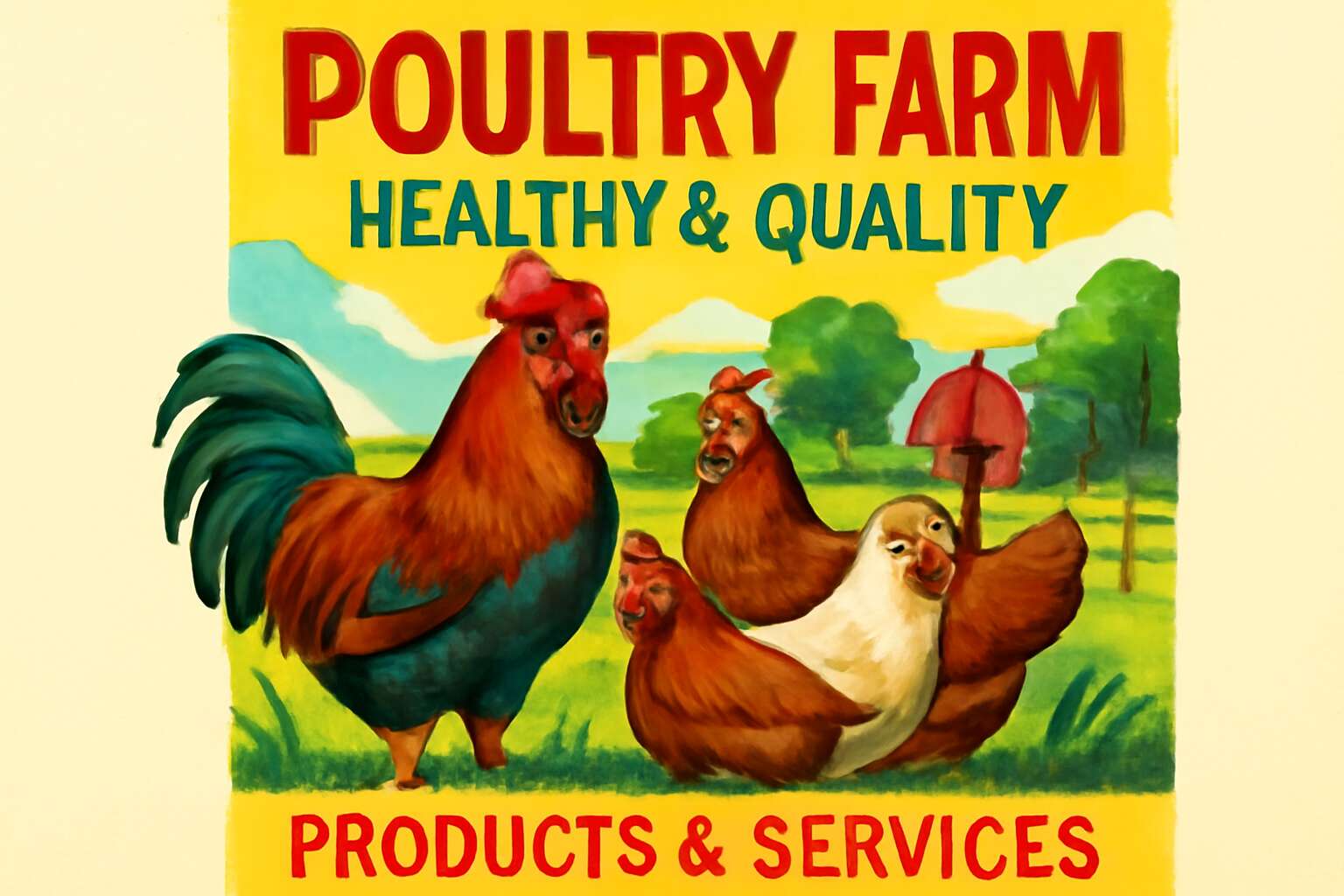 poultry farm poster