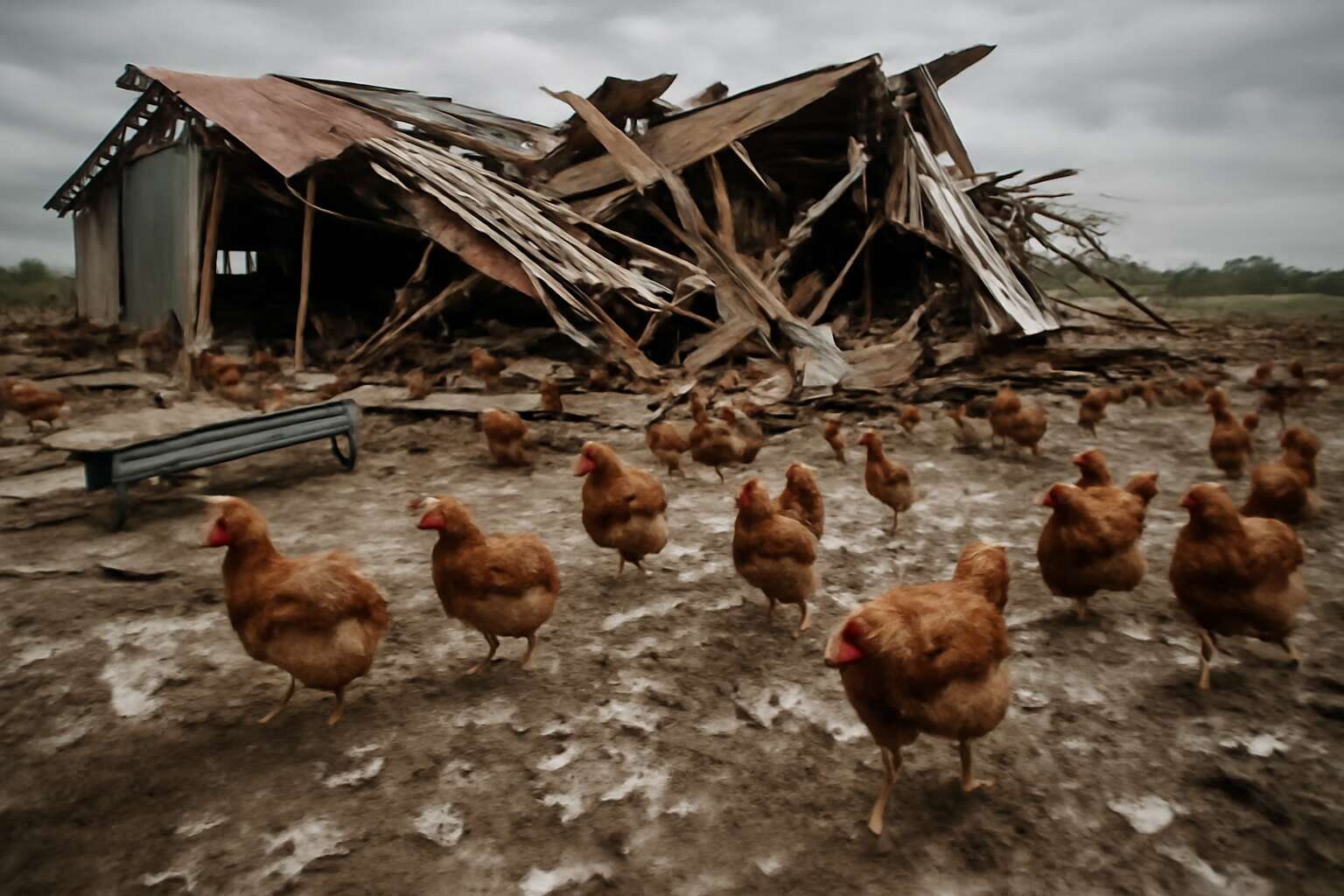 chicken farm crash