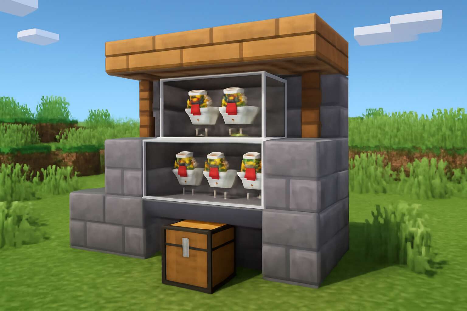 minecraft chicken farm without lava