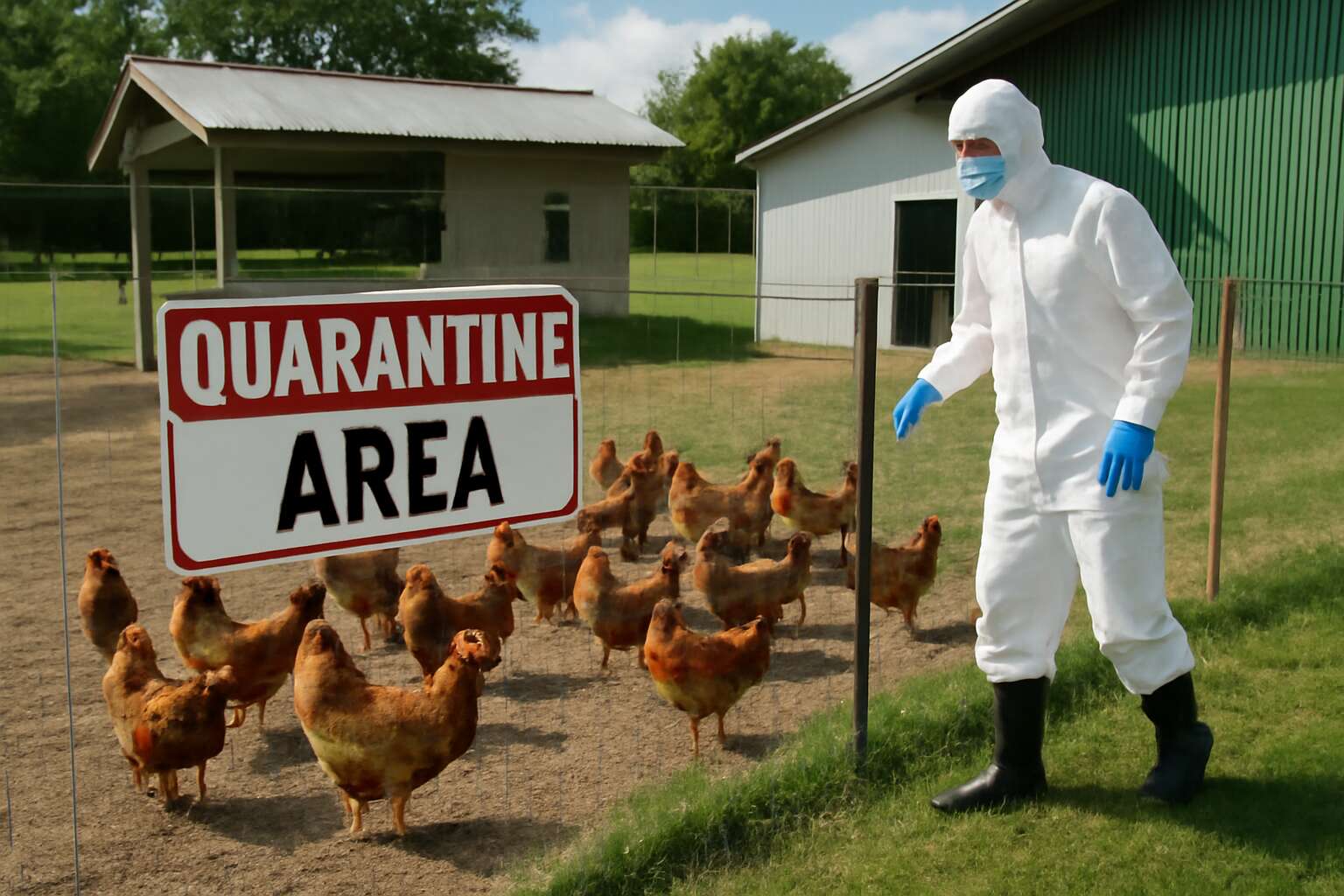 chicken farm quarantine