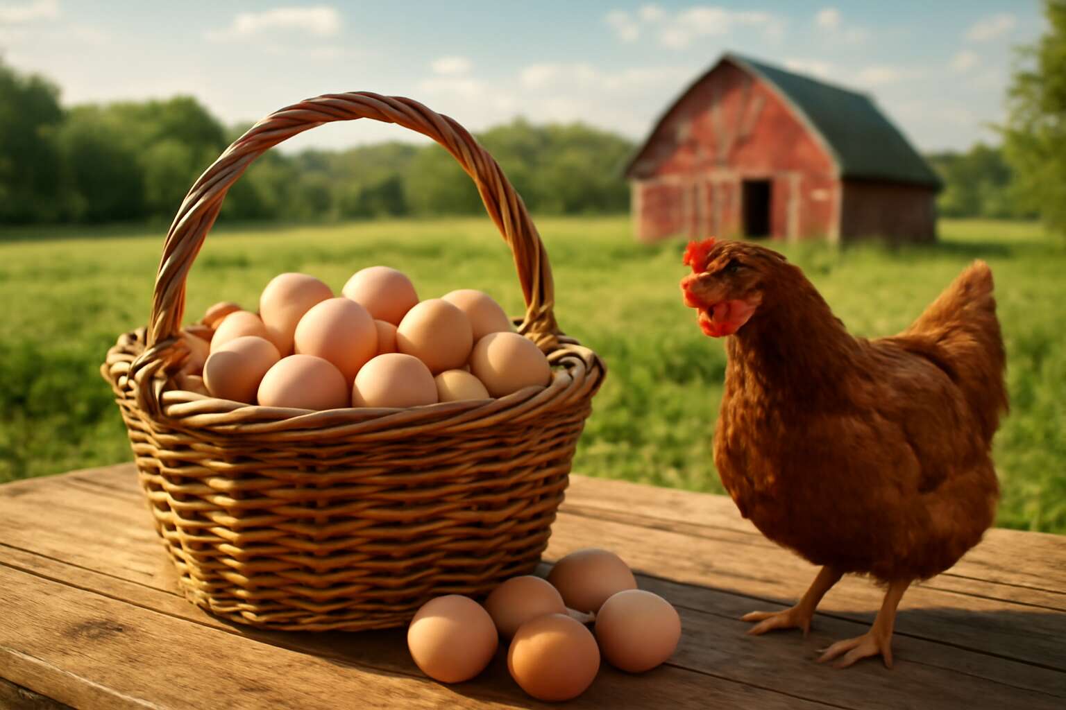 chicken farm basket