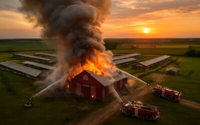 Tragedy strikes: chicken farm fire yesterday devastates local farmers