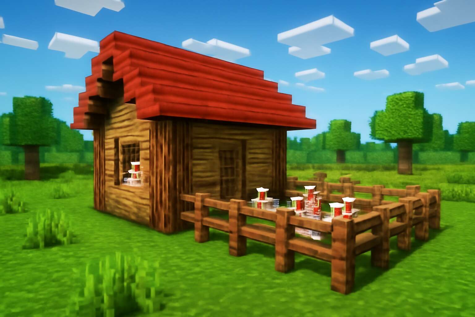 chicken farm house minecraft